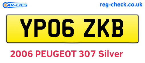 YP06ZKB are the vehicle registration plates.
