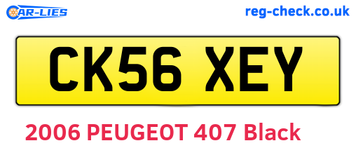 CK56XEY are the vehicle registration plates.