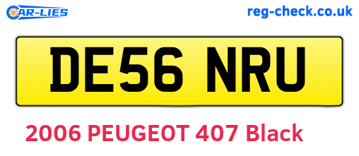 DE56NRU are the vehicle registration plates.