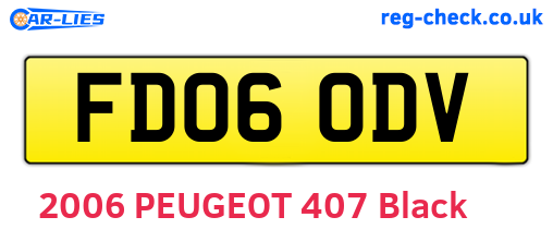 FD06ODV are the vehicle registration plates.