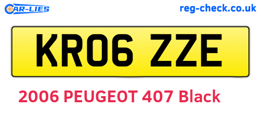 KR06ZZE are the vehicle registration plates.