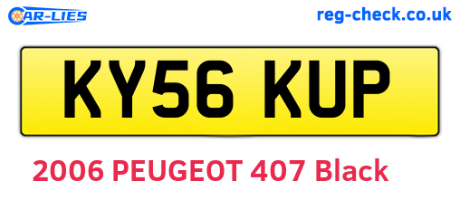 KY56KUP are the vehicle registration plates.