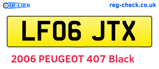 LF06JTX are the vehicle registration plates.