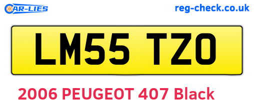 LM55TZO are the vehicle registration plates.