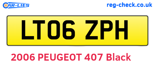LT06ZPH are the vehicle registration plates.