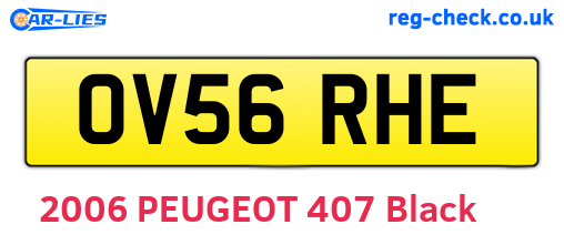 OV56RHE are the vehicle registration plates.
