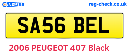 SA56BEL are the vehicle registration plates.