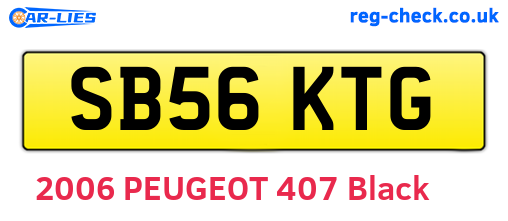 SB56KTG are the vehicle registration plates.