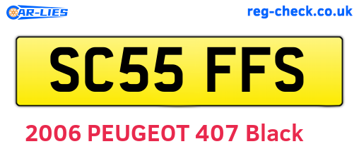SC55FFS are the vehicle registration plates.