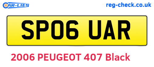 SP06UAR are the vehicle registration plates.