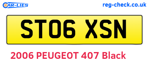 ST06XSN are the vehicle registration plates.