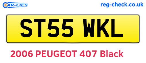 ST55WKL are the vehicle registration plates.