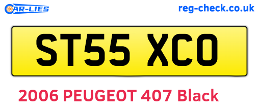 ST55XCO are the vehicle registration plates.