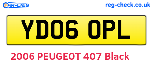 YD06OPL are the vehicle registration plates.