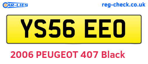 YS56EEO are the vehicle registration plates.