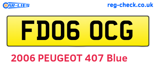 FD06OCG are the vehicle registration plates.