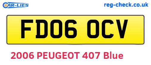 FD06OCV are the vehicle registration plates.