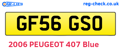 GF56GSO are the vehicle registration plates.