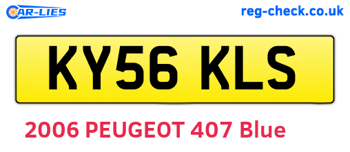 KY56KLS are the vehicle registration plates.