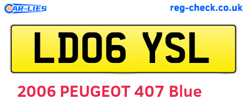 LD06YSL are the vehicle registration plates.