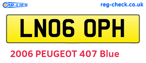 LN06OPH are the vehicle registration plates.