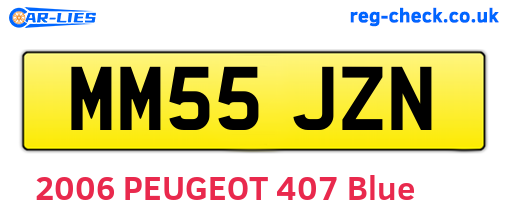 MM55JZN are the vehicle registration plates.