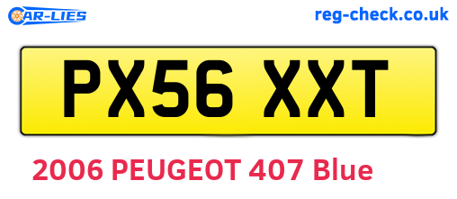 PX56XXT are the vehicle registration plates.