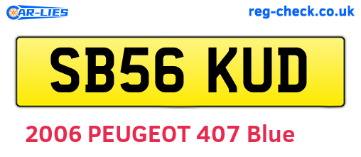 SB56KUD are the vehicle registration plates.
