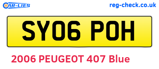 SY06POH are the vehicle registration plates.