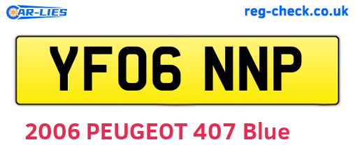 YF06NNP are the vehicle registration plates.