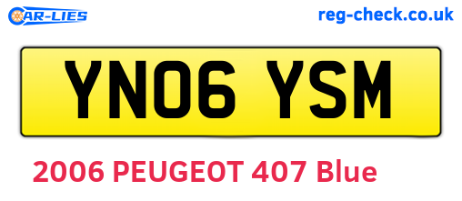 YN06YSM are the vehicle registration plates.