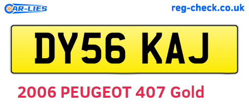 DY56KAJ are the vehicle registration plates.