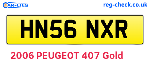HN56NXR are the vehicle registration plates.