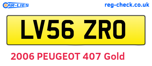 LV56ZRO are the vehicle registration plates.