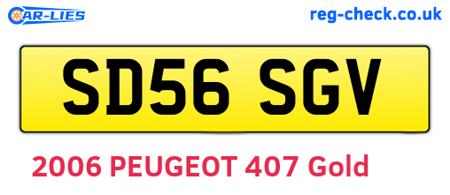 SD56SGV are the vehicle registration plates.