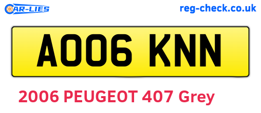 AO06KNN are the vehicle registration plates.