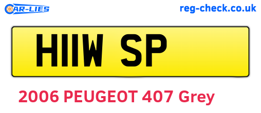 H11WSP are the vehicle registration plates.