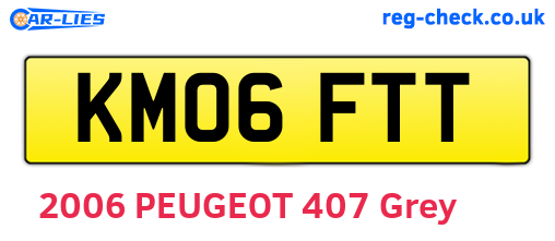KM06FTT are the vehicle registration plates.