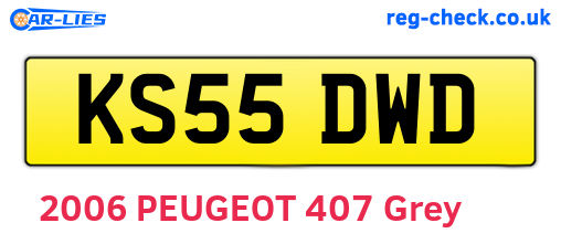 KS55DWD are the vehicle registration plates.