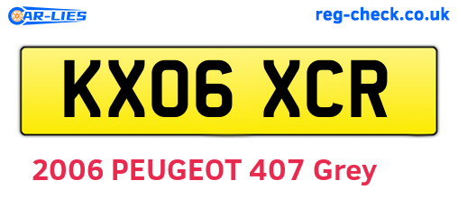 KX06XCR are the vehicle registration plates.