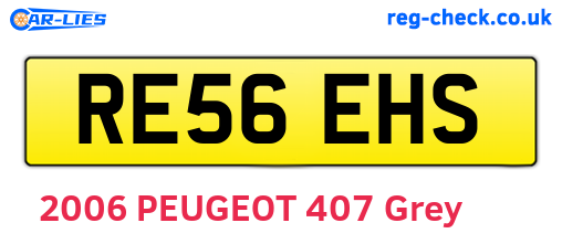 RE56EHS are the vehicle registration plates.