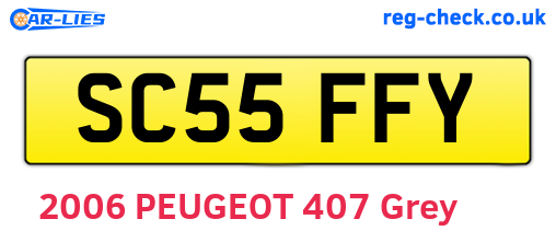 SC55FFY are the vehicle registration plates.