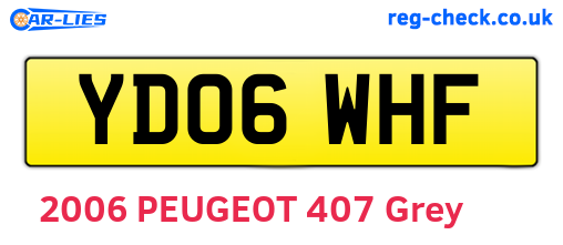 YD06WHF are the vehicle registration plates.