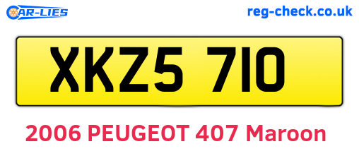 XKZ5710 are the vehicle registration plates.