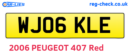 WJ06KLE are the vehicle registration plates.
