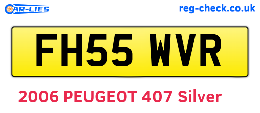 FH55WVR are the vehicle registration plates.