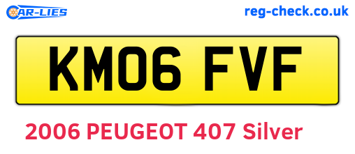 KM06FVF are the vehicle registration plates.