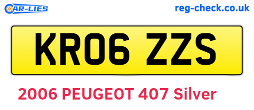 KR06ZZS are the vehicle registration plates.