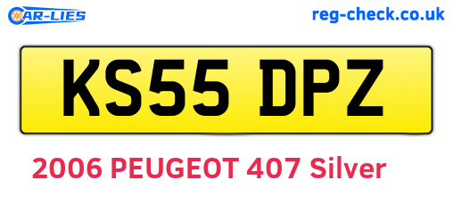 KS55DPZ are the vehicle registration plates.