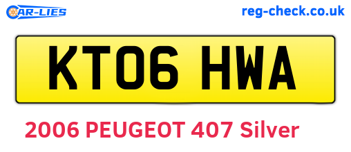 KT06HWA are the vehicle registration plates.